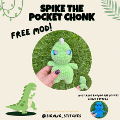 Free Crochet Pattern: Spike the Pocket Chonk Mod