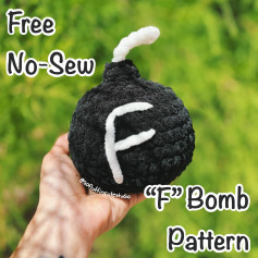 Free No-Sew Crochet F Bomb Pattern for Beginners