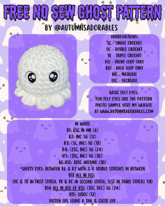 Free No Sew Ghost Crochet Pattern for Halloween Decorations