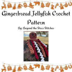 Gingerbread Jellyfish Crochet Amigurumi Pattern for Beginners