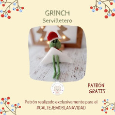 Grinch Napkin Holder Crochet Pattern for Christmas Decoration