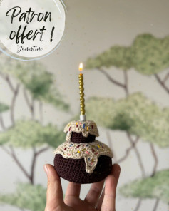 Jolie bougie crochetée à la main pour l’anniversaire