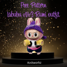 Labubu v1/v3 Rumi Outfit Free Crochet Pattern