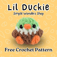 Lil Duckie Free Crochet Pattern by Simple Wonders Shop