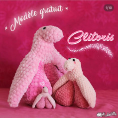 Modèle de crochet amusant et éducatif: Clitoris en peluche