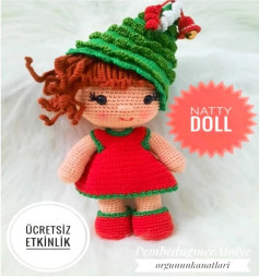 Новогодняя кукла амигуруми в костюме елки