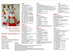 Patrón de amigurumi de reno navideño Marley para decoración festiva