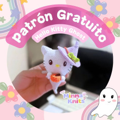 Patrón de Amigurumi: Fantasma Hello Kitty