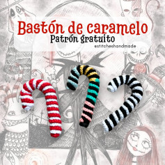 Patrón de bastón de caramelo a crochet: guía paso a paso