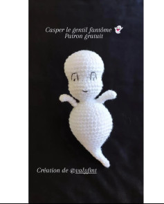 Patron de crochet: Casper le gentil fantôme, amigurumi gratuit