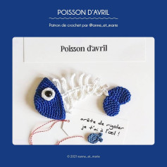 Patron de crochet poisson davril amusant et créatif
