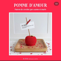 Patron de crochet: Pomme dAmour pour une décoration romantique