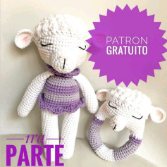 Patrón de oveja amigurumi: Juguete y sonajero