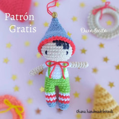 Patrón gratuito de amigurumi duendecito para decorar tu hogar
