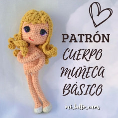 Patrón para tejer cuerpo de muñeca básica a crochet