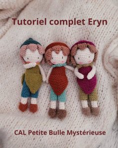 Poupée en crochet avec tenue dautomne marron et verte