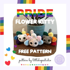 Pride Flower Kitty Crochet Pattern: Free and Colorful Design