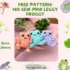 Quick and Easy No-Sew Mini Froggy Crochet Pattern