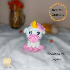 Receita de Amigurumi de Unicórnio da Agnes - Passo a Passo Grátis