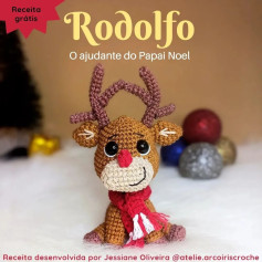 Rodolfo: O ajudante de Natal em crochê para você fazer