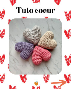 Tuto crochet pour créer des cœurs en laine doux et colorés