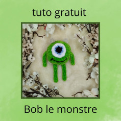 Tutoriel gratuit pour crocheter Bob le monstre amigurumi