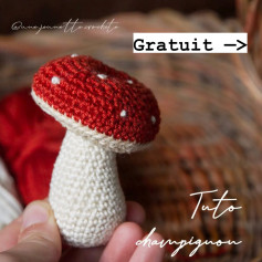 Tutoriel gratuit pour crocheter un champignon mignon et facile.