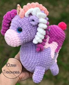 Вязаный единорог: схема вязания крючком для начинающих