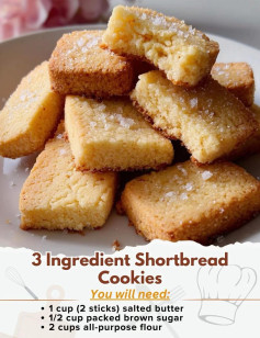 3 Ingredient Shortbread Cookies