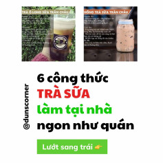6 công thức trà sữa dễ làm tại nhà