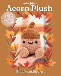 Adorable No-Sew Acorn Plush Crochet Pattern Free