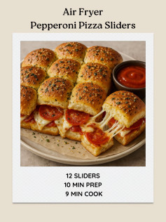 Air Fryer Pepperoni Pizza Sliders
