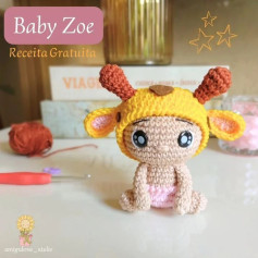 Amigurumi Baby Zoe: Receita Gratuita para Crochê Criativo