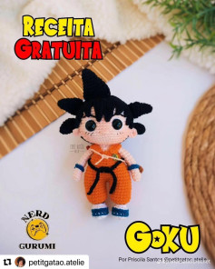 Amigurumi Goku: Receita de Crochê Grátis para Iniciantes