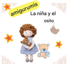 Amigurumi: La niña y su osito de peluche adorable