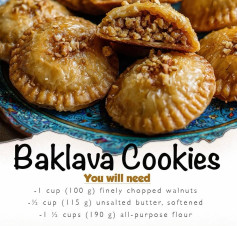 Baklava Cookies recipe inspired by the flavors of classic Turkish baklavacrisp, nutty, and honey-sweet, but much easier than layering a whole pan of phyllo.