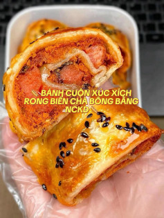 🌭 BÁNH CUỘN XÚC XÍCH RONG BIỂN CHÀ BÔNG BẰNG NỒI CHIÊN KHÔNG DẦU 🌭