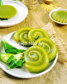 Bánh Da Lợn Lá Dứa Đậu Xanh Thơm Ngon