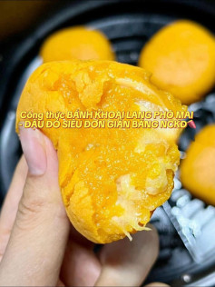 BÁNH KHOAI LANG PHÔ MAI - ĐẬU ĐỎ SIÊU ĐƠN GIẢN BẰNG NỒI CHIÊN KHÔNG DẦU 🍠