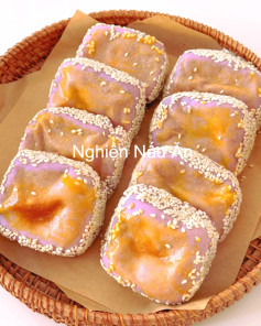 Bánh Khoai Môn Phô Mai Mè Rang Thơm Ngon