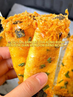 BÁNH MÌ CHÀ BÔNG RONG BIỂN ĐƠN GIẢN MÀ NGON BẰNG NỒI CHIÊN KHÔNG DẦU 🥪