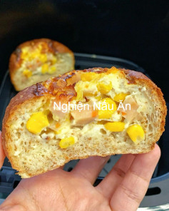 Bánh Mì Nguyên Cám Nhân Giăm Bông Ngô Ngọt Nướng Giòn