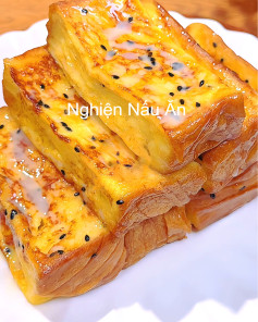 Bánh mì trứng sữa áp chảo thơm ngon ngất ngây