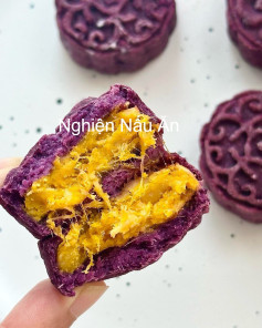 Bánh Nướng Khoai Tím Trứng Muối Chà Bông Thơm Ngon