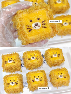 🦁 Bánh phô mai thịt bông “sư tử nhỏ” | Dễ làm mà lại ngon