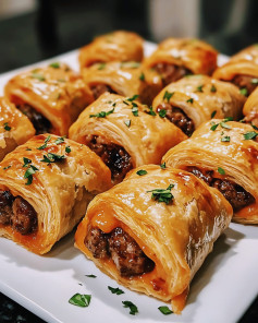 Bite-Sized Pepper Jelly & Cheddar Sausage Rolls
