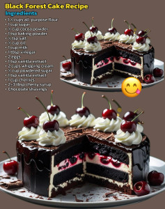 Black Forest Cake Recipe...........😋😋😋😋😋😋😋