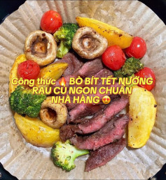 🔥 BÒ BÍT TẾT NƯỚNG RAU CỦ – NGON CHUẨN NHÀ HÀNG 😍