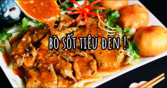 🥩 Bò sốt tiêu đen – Mềm thơm, đậm vị nhà hàng