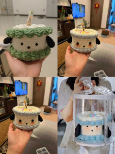 Bolo de crochê fofo de ovelha: um presente encantador e artesanal
